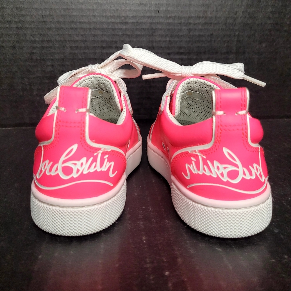 Pink Christian Louboutin Girls Child Sneakers Size 29 - Picture 10 of 16
